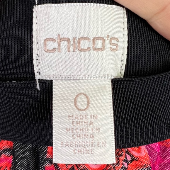 Chico’s Mixed Media Floral Abstract Printed Fully Lined Maxi Length Skirt - Picture 8 of 11